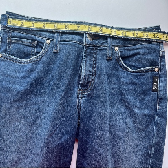 Silver Jeans Co. Elysa Capris Mid Rise Luxe Stretch Dark Wash XS Small 26 - Picture 7 of 8